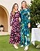 ZESICA Women's Long Sleeve Floral Bodycon Dresses 2025 Fall Fashion Mesh Ruffle Mermaid Wedding Guest Party Maxi Dress Black Small