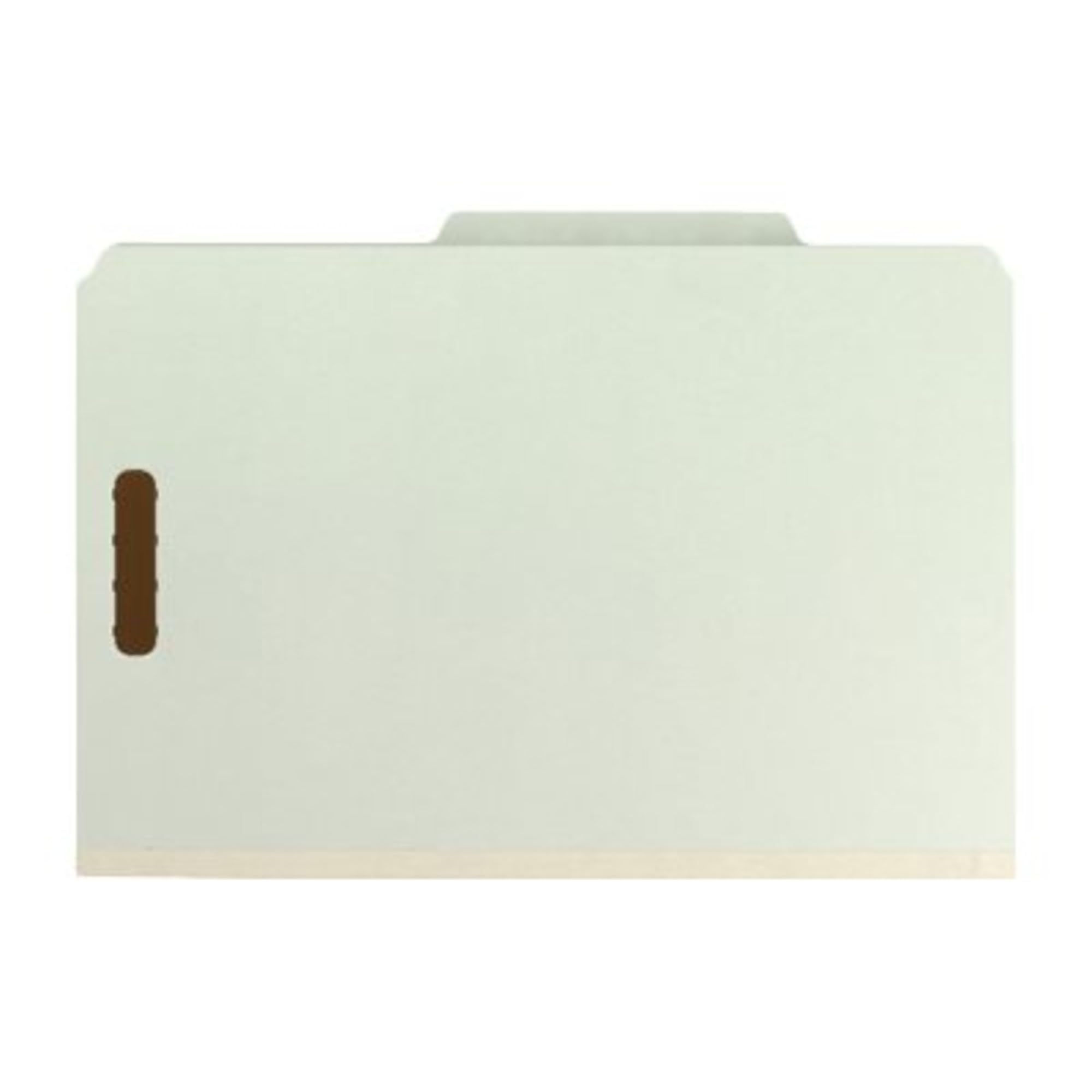 Smead 100% recycelte Presskarton-Klassifizierungsmappe, 2 Trennwände, 5,1 cm Erweiterung, legale Größe, grau/grün, 10 Stück pro Box (19022)