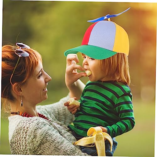 SAFIGLE Baseball Cap with Detachable Propeller Summer Sun Protection Hat for Outdoor Activities Design for Boys for Everyday Wear and Family Vacations Multi3