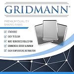 GRIDMANN 13" x 18" Commercial Grade Aluminum Cookie Sheet Baking Tray Jelly Roll Pan Half Sheet - 6 Pans - Image 7