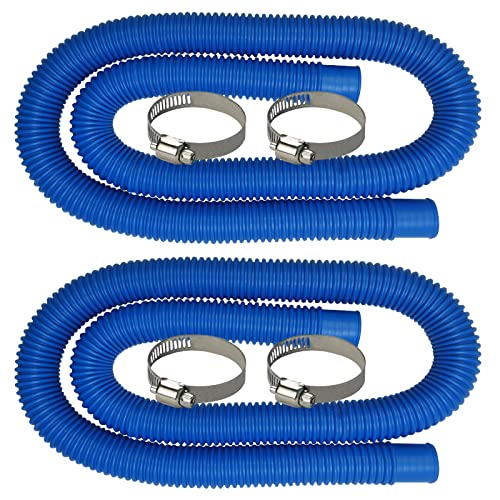 Poolschlauch 32mm Durchmesser 2 Stück für Oberirdische Pools Zubehör Poolpumpe Ersatzschlauch 150 x 3,2 cm, Filter Ersatzschlauch Blau