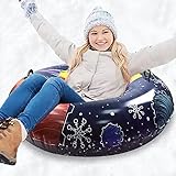 WEEFEESTAR Snow Tubes for Sledding Kids, 47 Inch Inflatable Snow Sled with Handles Snow Tube for...
