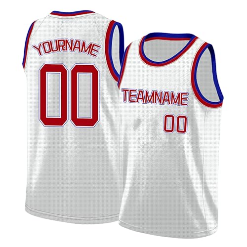 Image of Custom Basketball Jersey for Men - Personalized Name & Number, Embroidered or Printed, Athletic Shirt for Kids, Boys & Youth