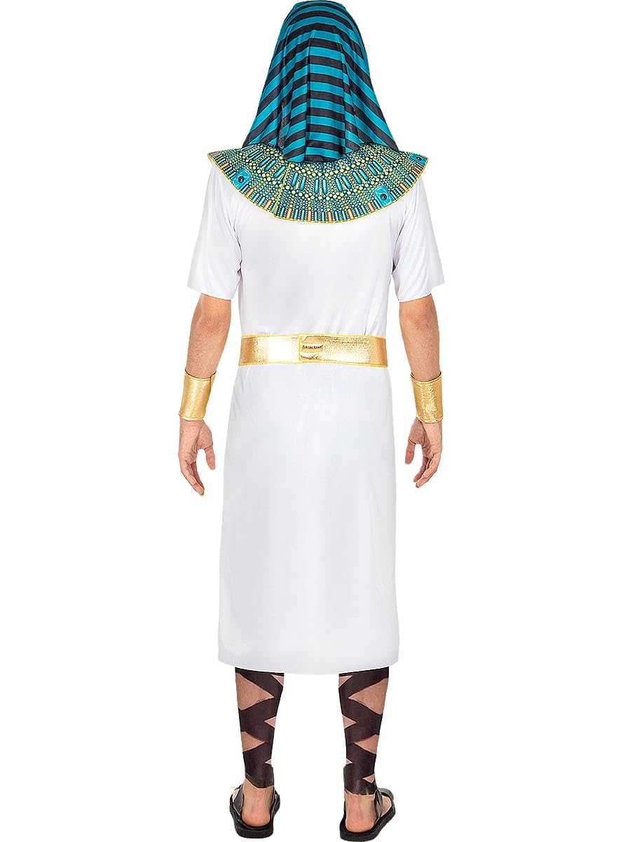 Funidelia | Disfraz de Faraón para hombre Egipto, Faraón, Culturas, Países - Disfraz para adultos y divertidos accesorios para Fiestas, Carnaval y Halloween - Talla S - M - Blanco