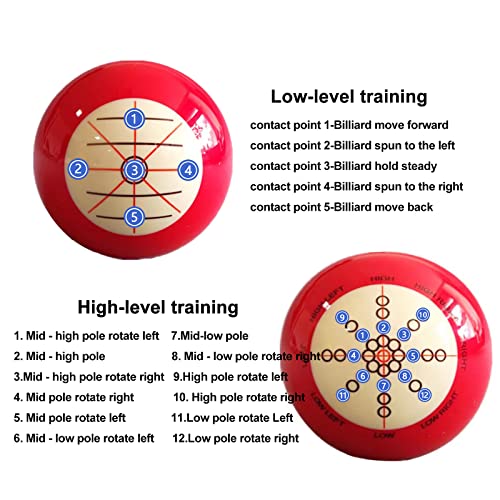 Training Billiards Cue Ball Practice Training Artifact, Used in American Billiards Eight Balls, Billiard Accessories Practice Balls with Standard Lines - Image 5