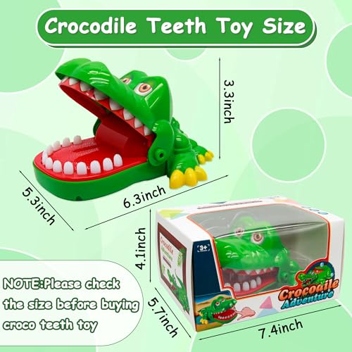 iShyan Crocodile Teeth Toys Game for Kids, Crocodile Biting Finger Dentist Games Funny Toys, 2020 Version Ages 4 and Up - Image 4