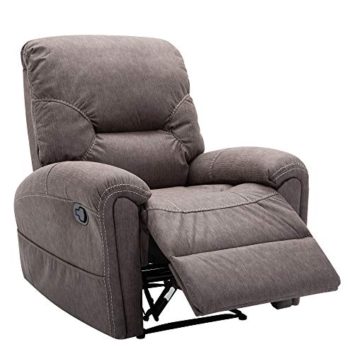 Bonzy Home Recliner Air Suede Manual Recliner Chair Modern Recliner Sofa Chair Home