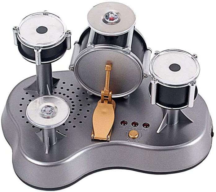 Mini Finger Drum Set Desk Musical Gift Touch Drumming LED Light Jazz Percussion