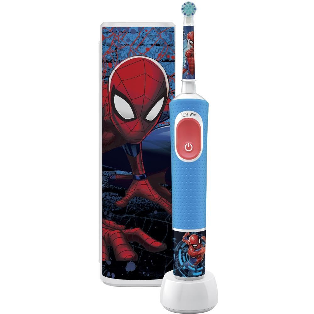 Vitality Pro Kids Spiderman électrique Toothbrush avec étui de voyage