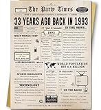 Londue 33rd Birthday Card, 33rd Birthday Gifts for Men Women, Vintage 33 Bday Gift for Husband Wife, Happy 33 Year Old Decorations for Her Him