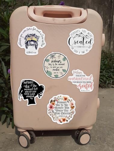 Pack of 6 Esther 4 14 Perhaps You were Born for Such A Time As This Waterproof Vinyl Sticker Bible Verse, Inspirational Scripture Quotes,for All Ages, All Ages, Applicable to Many Surfaces 3 Inches