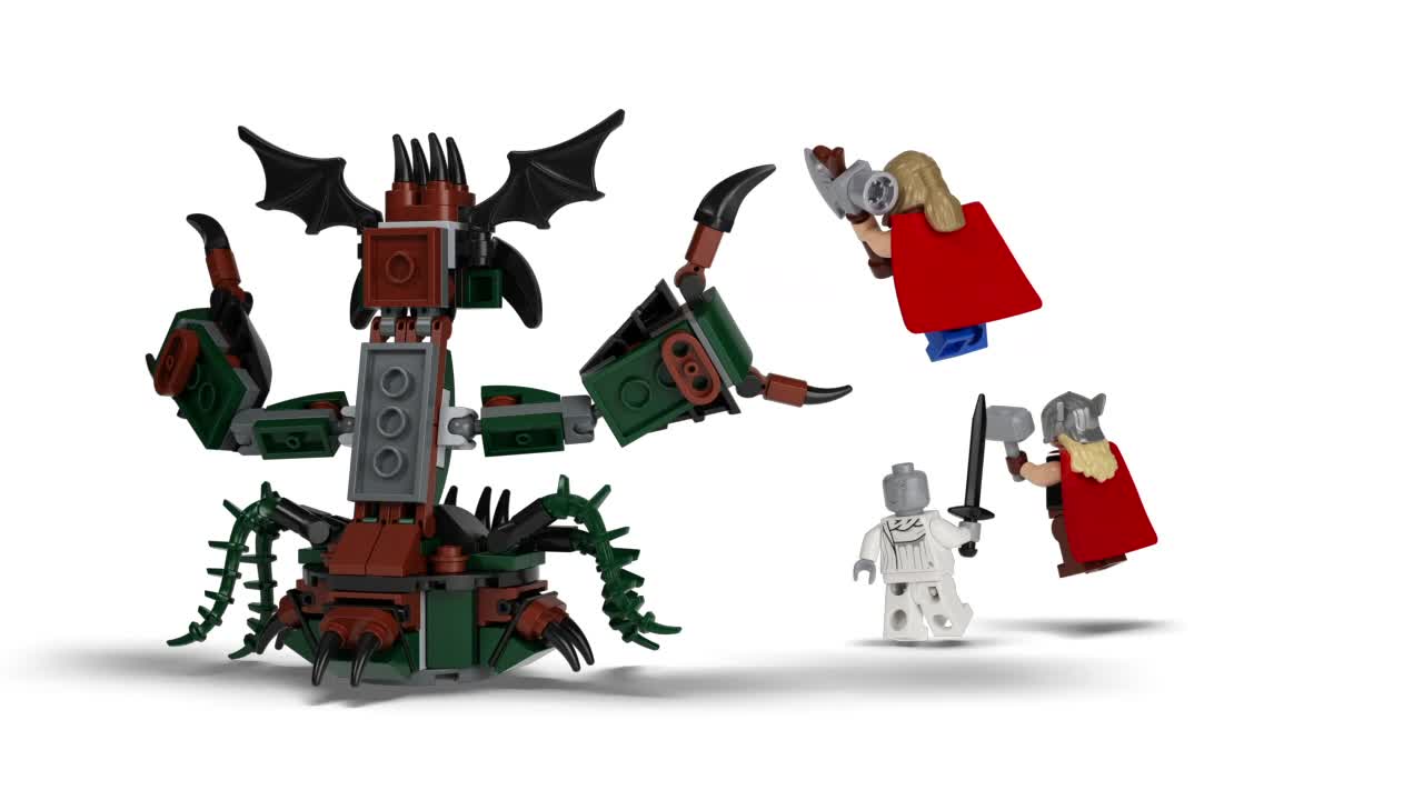 LEGO 76207 Marvel Attack on New Asgard, Thor Buildable Toy with