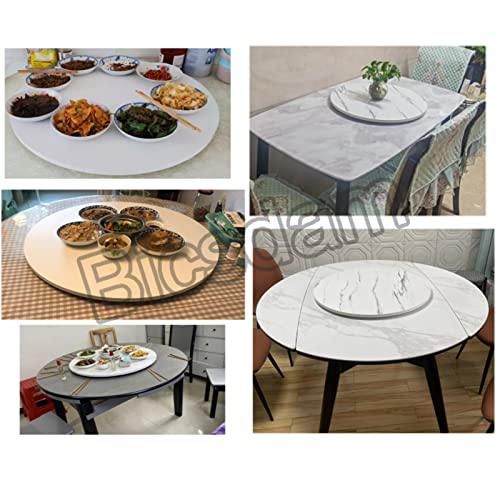 Image of Large Wooden Turntable Lazy Susan, Wooden Lazy Susan Serving Tray, 24in 28in 32in Dining Table Organizer Tray, Rotating Serving Tray Round Dining Table, Kitchen Swivel Plate, Hotel Tabletop Service Pl