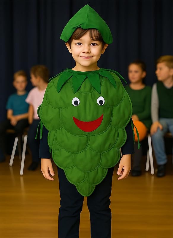 Image of FancyDressWale Fruit & Vegetable Fancy Dress Costume for Kids | Free Size 2-10 Years | School Fancy Dress, Stage Shows, Theme Parties