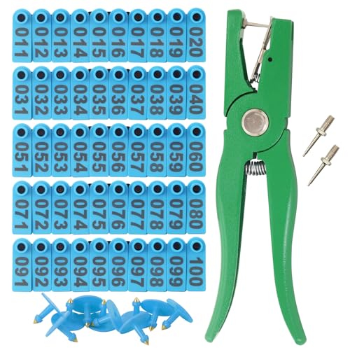 Étiquette d'oreille de mouton en plastique bleu pour éviter les pertes de marquage