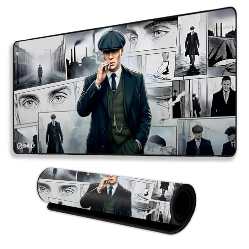 Image of Vintage Gangster Mouse Pad 18x36 Inch 3mm Extended Gaming Desk Mat with Anti-Slip Rubber Base Mousepad for Smooth Surface Desk pad for PC & Laptop Use Waterproof & Stiched (Multicolour) Deskpad