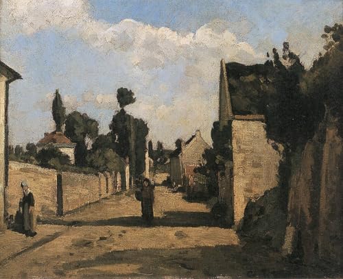 Tableau Rue Lhermitage de Camille Jacob Pissarro - Toile canvas déco haut de gamme 60x90