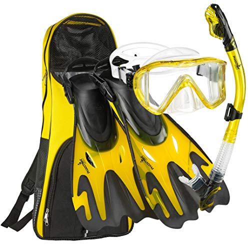 Phantom Aquatics Italian Collection Legendary Panoramic View Mask Fin Dry Snorkel Set