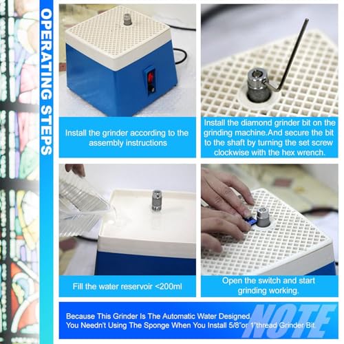 Kit per vetrate – Set professionale con smerigliatrice per vetro per progetti fai da te in vetro e mosaico – ideale per principianti e hobbisti