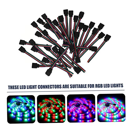 Conector de tira LED de material ABS resistente con terminación de 4 pines 5