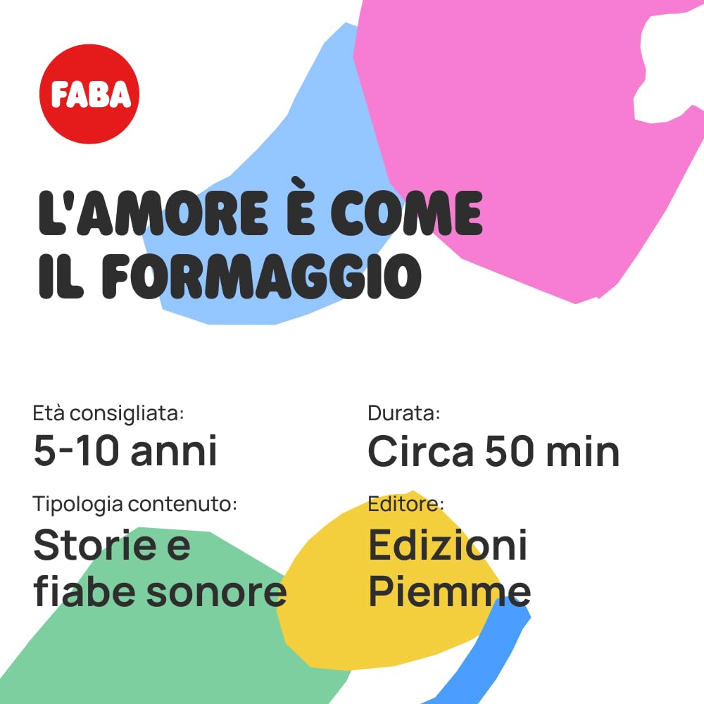 FABA Personaggio Sonoro – Geronimo Stilton - L'Amore è come il formaggio - storie sonore - Giocattolo, Contenuti Educativi, Versione Italiana, Bambini 5+ anni