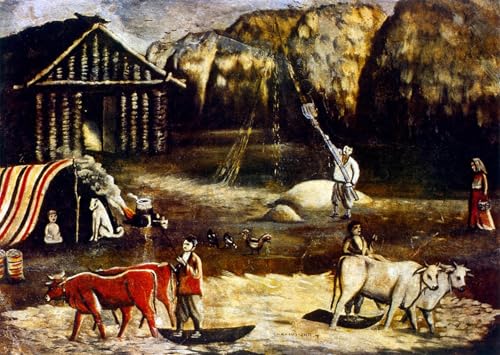 Pintura de Niko Pirosmani para decorar paredes vacías, poster en lienzo de granja 60x90cm