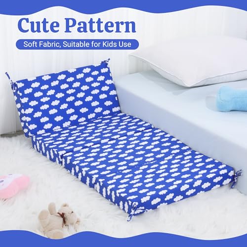 Image of HOMBYS Foam Cushion for Climbing Arch, Thick & Fluffy Rocker Pillow for Toddlers Arch Climbing, Floor Lounger Seats Pillow, Floor Cushion Toddler Nap Mat, Bed Floor Pillow for Kids, Navy Blue