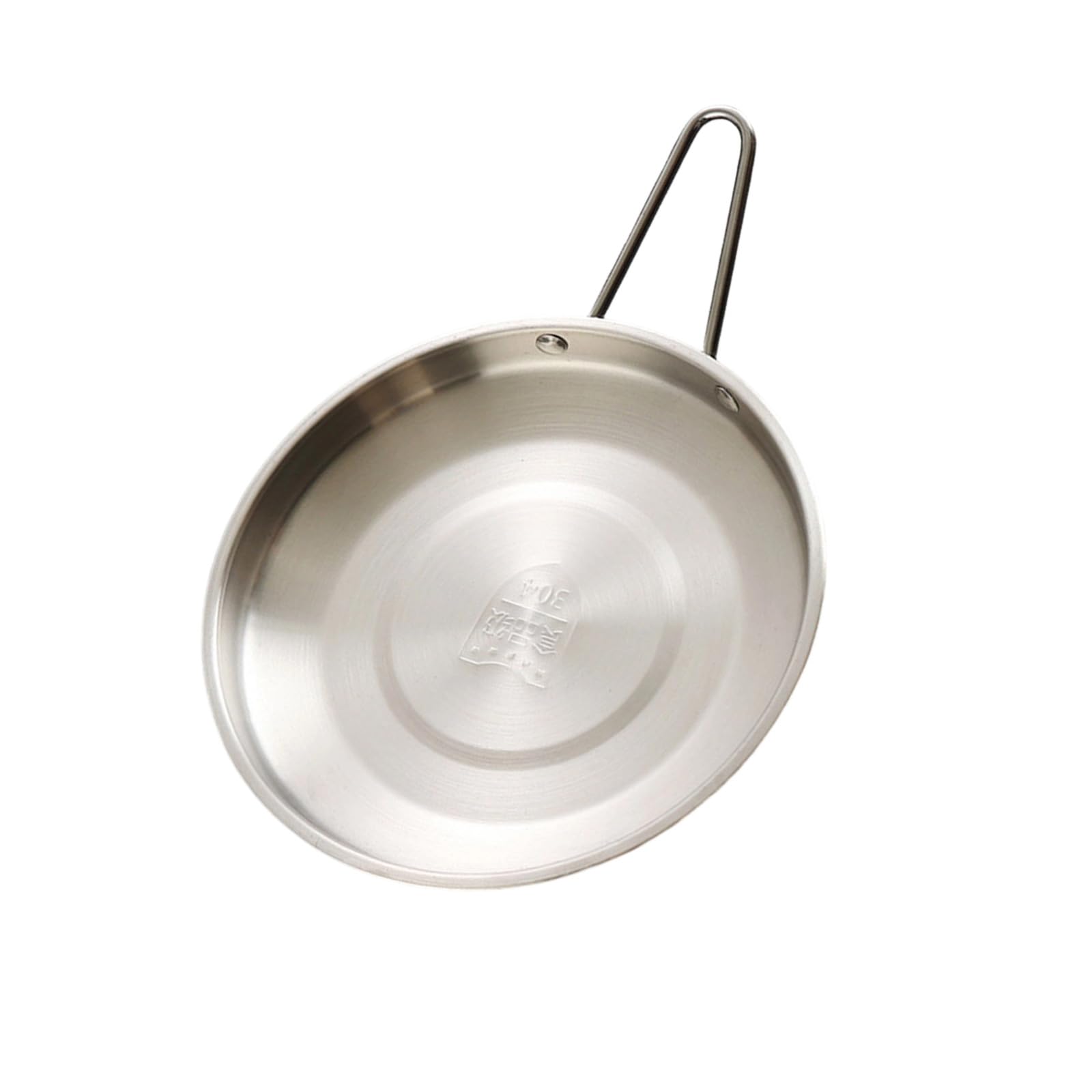Whoasyst Stainless Steel Handled Tray Round Plate Snacks Platter Perfect for Serving Food At Gatherings and Event Outdoor Meal