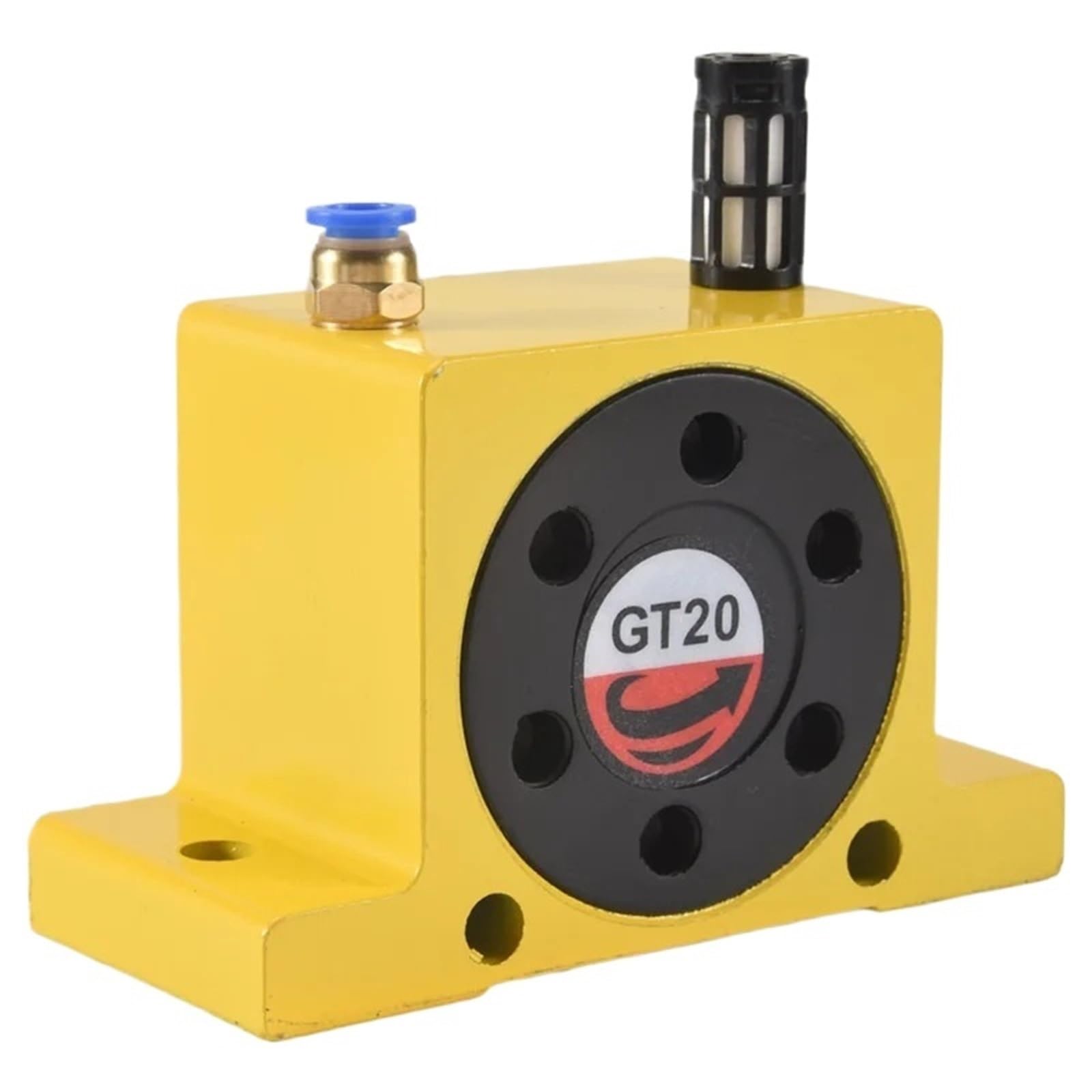 Powsi Yellow Gt20 Pneumatic Turbine Vibrators, Silent Industrial Vibrator With Free Muffler For Hopper, Yellow-T45c