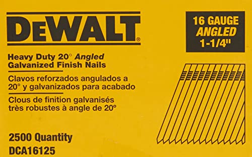 DEWALT Finish Nails, 20-Degree, 1-1/4-Inch, 16GA, 2000-Pack (DCA16125) - image 2