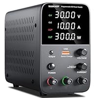 High-precision Encoder Knob: Different from general knobs, this DC power supply has a precise encoder knob. You can press the knob to switch each digit, and then turn the knob to customize each digit in the range of 0-9. Set the voltage or current yo...