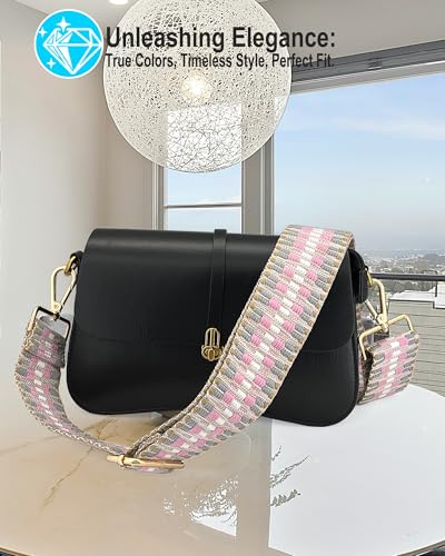 Image of Silvery Purse Straps Replacement Crossbody - Guitar Strap for Purse Crossbody