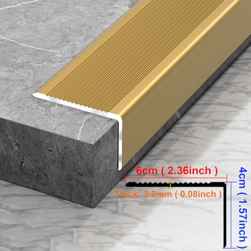 Protector de borde de escalera antideslizante para peldaños de metal en varias longitudes 3