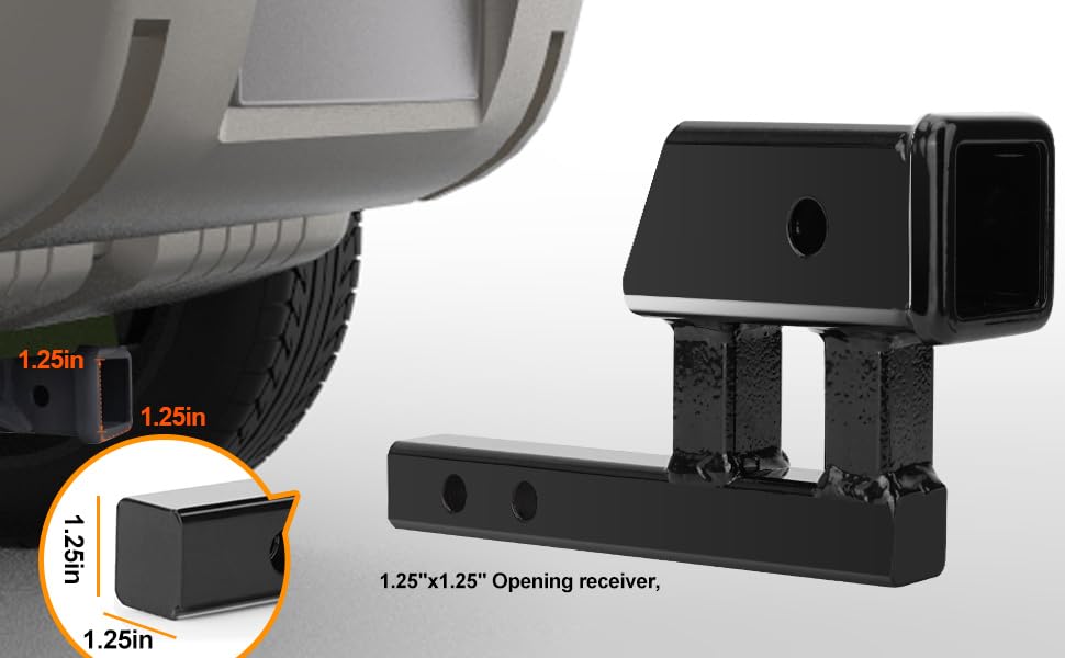 Amazon.co.jp: Geksion 1.25インチから2インチのヒッチアダプター