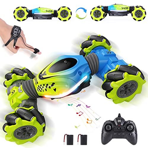 Handsteuerung Ferngesteuertes Auto, RC Stunt Twist Car 4WD Drift Car mit Musik und Licht, 2,4 GHz 360° Drehung Crawler Fahrzeug mit Zwei Akkus Geschenk für Kinder Cover
