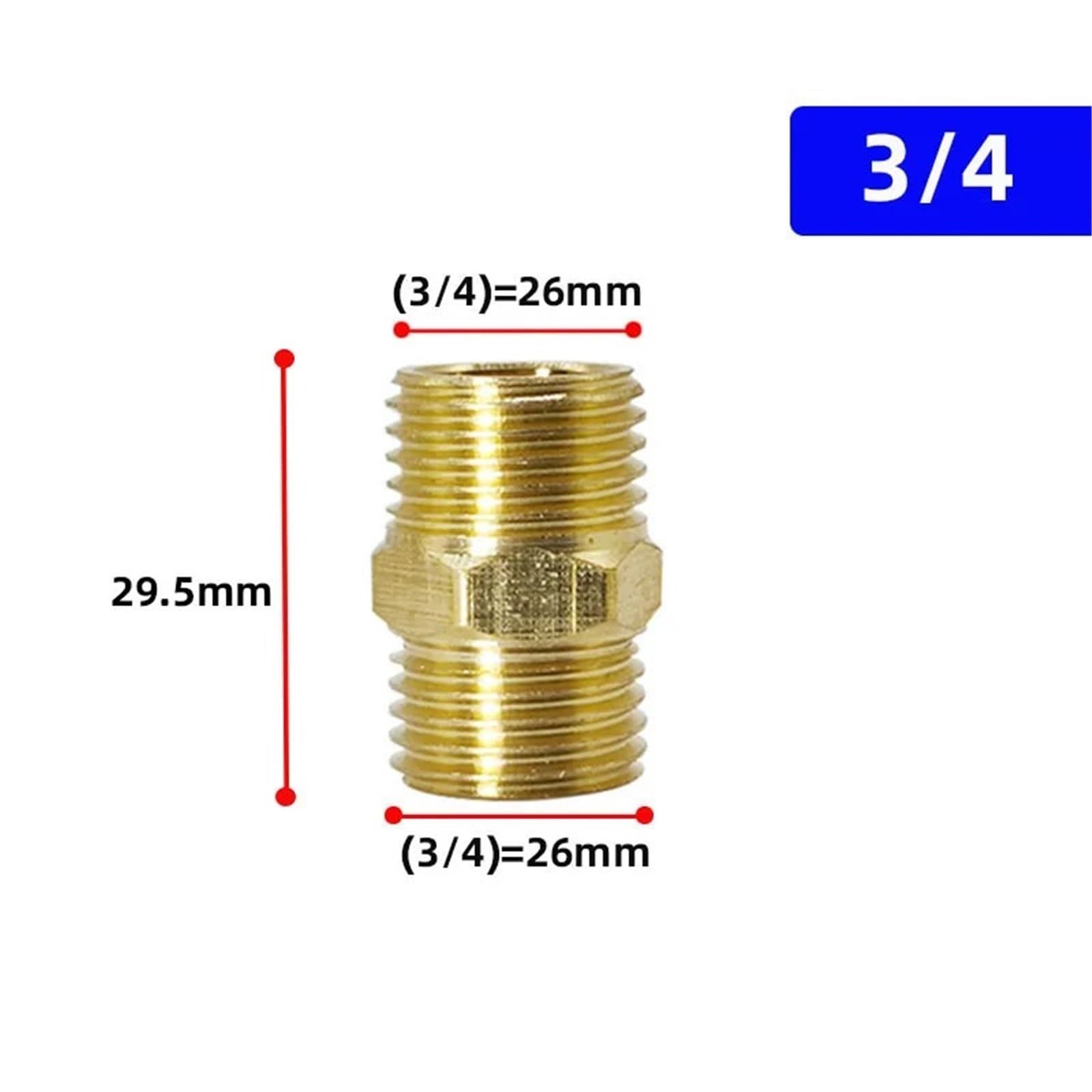 Lot de 8 raccords de tuyau d'arrosage mâles en cuivre pour eau, huile, gaz pour tuyau d'arrosage (1l2)
