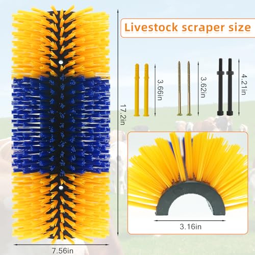 Livestock Scratch Brushes, 2 Pack Horse Scratcher Full Massage Brush Kit, Relieve Itching on the Back of Livestock, Suitable for Livestock, Horse, Cattle, Sheep, Pig - Image 3