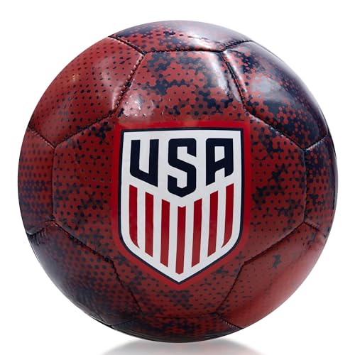 Icon Sports Official Licensed U.S. Soccer Regulation Sized Soccer Ball | Solar Flared (Deflated)