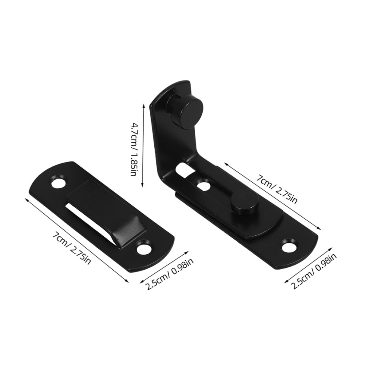 FUNOMOCYA Sliding Barn Door Lock Latch Lock for Barn Door Sturdy Carbon Steel Wear-Resistant Easy Install Secure Cabinet Lock