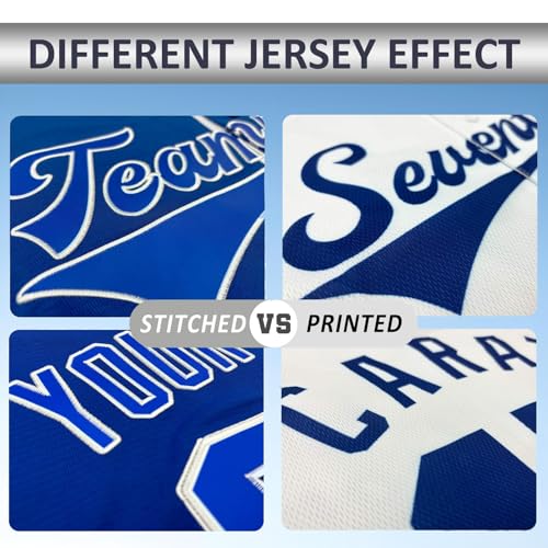 Camiseta personalizada de béisbol con nombre y número bordados para hombres, mujeres y jóvenes miniatura 5