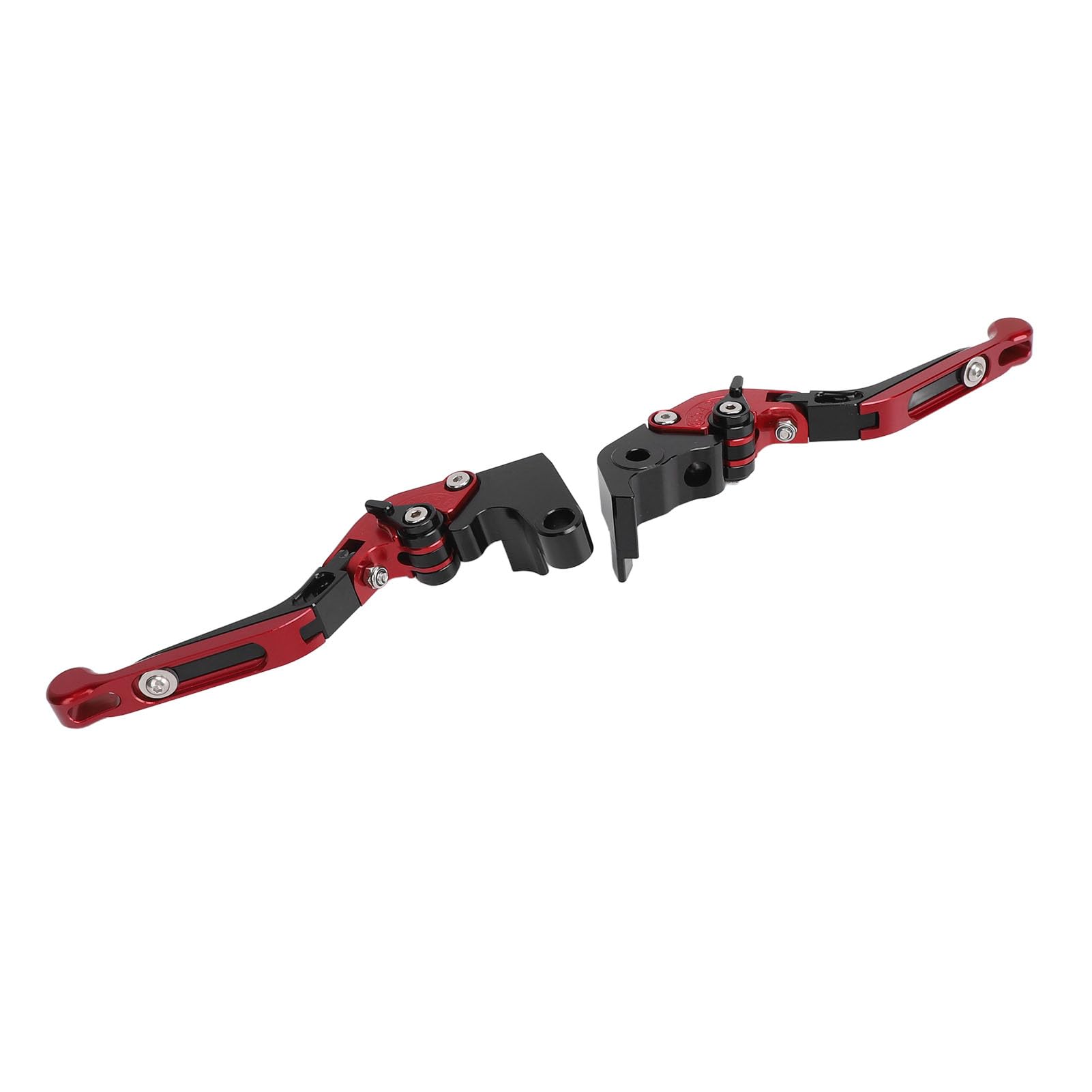 Coppia leve freno frizione pieghevoli per moto anodizzate nere CNC 6061 in lega di alluminio sostituzione manubrio anteriore sinistro destro adatto per YZF R1 2004-2008 R6 (Rossa)