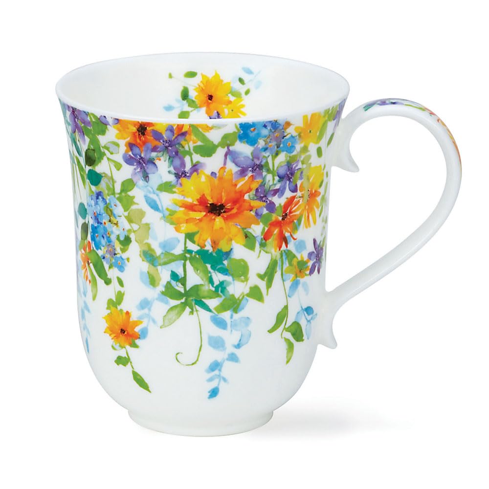 Braemar 0.33 Litre Fine Bone China Mug Trailing Flowers (Yellow)