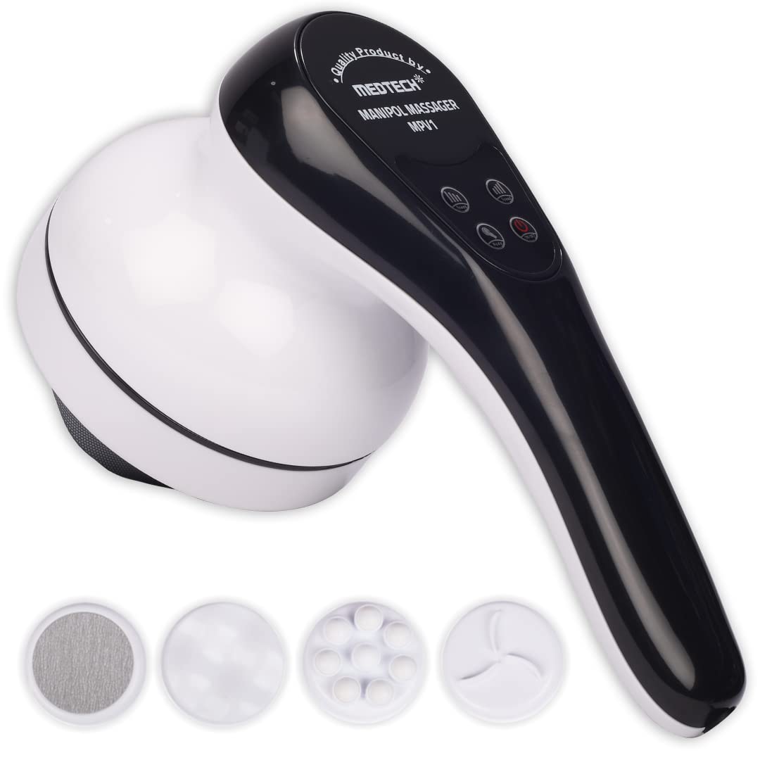 MEDTECH® Manipol Massager MPV 1 Electric Full Body Massager For Pain Relief of Back, Leg & Foot (White, Black)