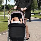 Generisch Aufbewahrungsbox Baby Fußsack für Kinderwagen Universal Winddicht Kinderwagen Schlafsack Warme Fuß Pad (Black, 90x60cm)