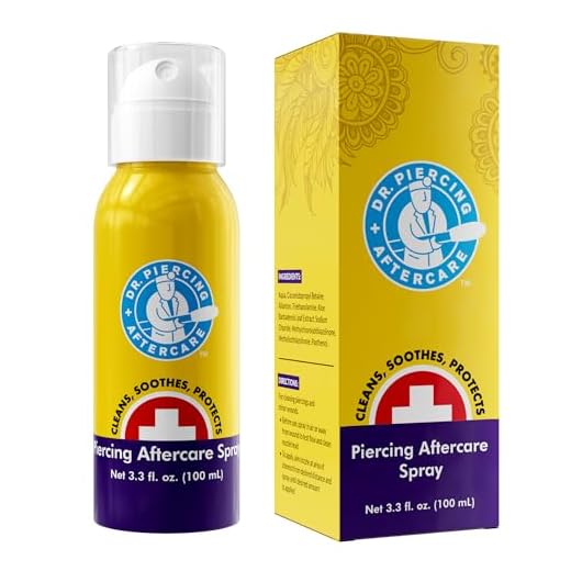Dr. Piercing Aftercare Spray - Saline Solution for Piercings - Ear Piercing Cleaner Saline Wound Wash Spray - Belly & Nose Piercing Keloid Bump Removal Treatment, Earring Hole Cleaner - 2.5 oz
