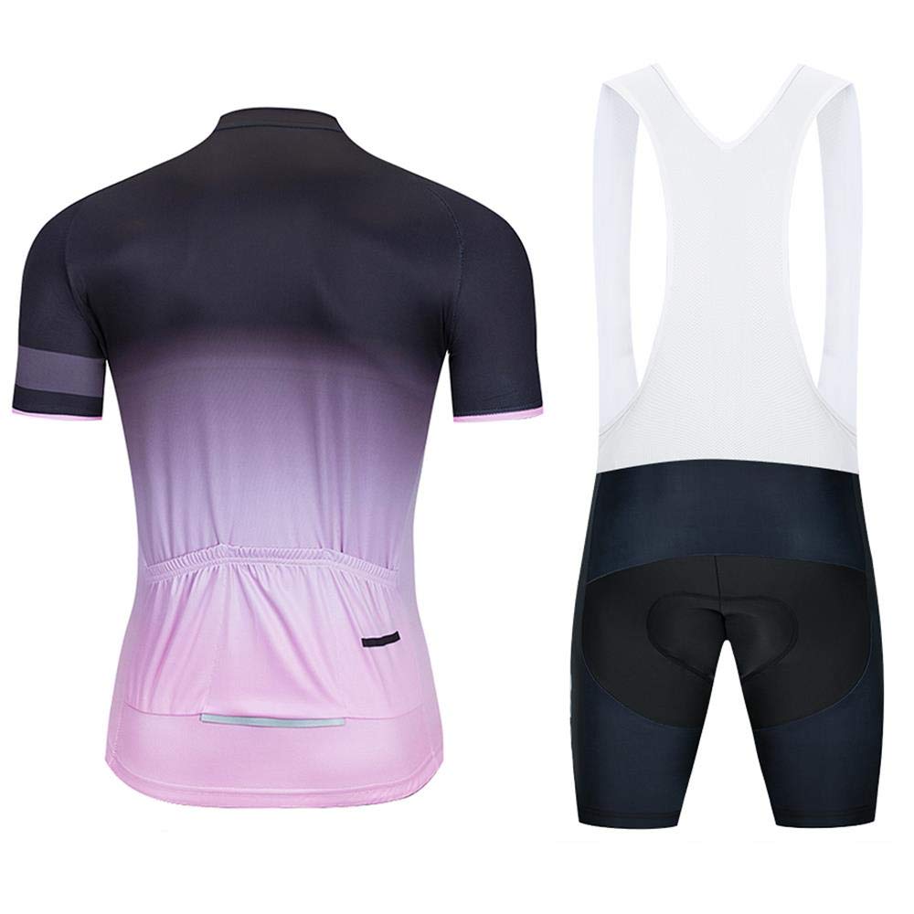 Men's Cycling Jersey Set Short Sleeve Breathable Cycling Clothing Road Bike Shirts Shorts with 20D Padded Quick-Dry