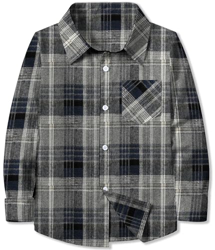 Image of Betusline Boy and Men Button Down Plaid Shirt | Soft,Breathable and Comfortable Fabric