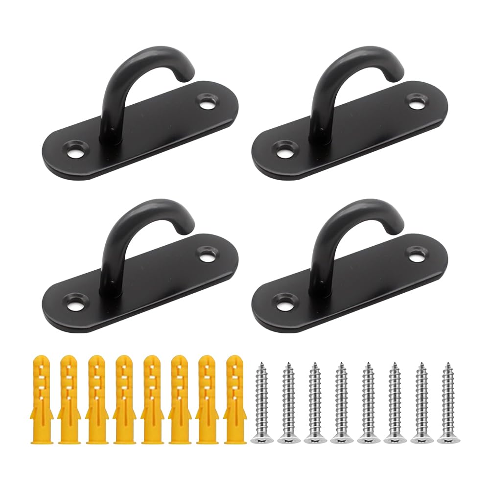 Ganchos De Techo De Acero Inoxidable - Pack De 6 Con Tornillos (Resistente 304)