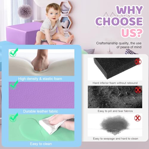 Image of Sumbababy Soft Climbing Blocks Set for Toddlers: 4 PCS Foam Play Structures with Tunnel - Indoor Playground for Kids with Slide and Stairs - Safe Play Gym for Boys and Girls