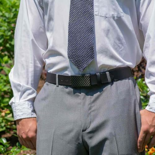 CF 2.0 Belt - Full Grain Leather Non-Metal TSA Friendly Certified Nickel Free Buckle | Made in the USA2